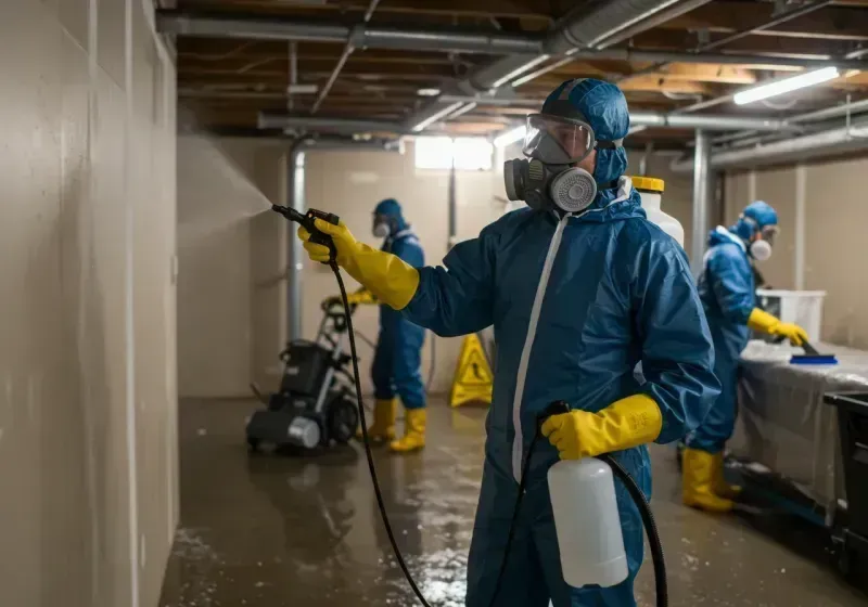 Basement Sanitization and Antimicrobial Treatment process in Barberton, WA